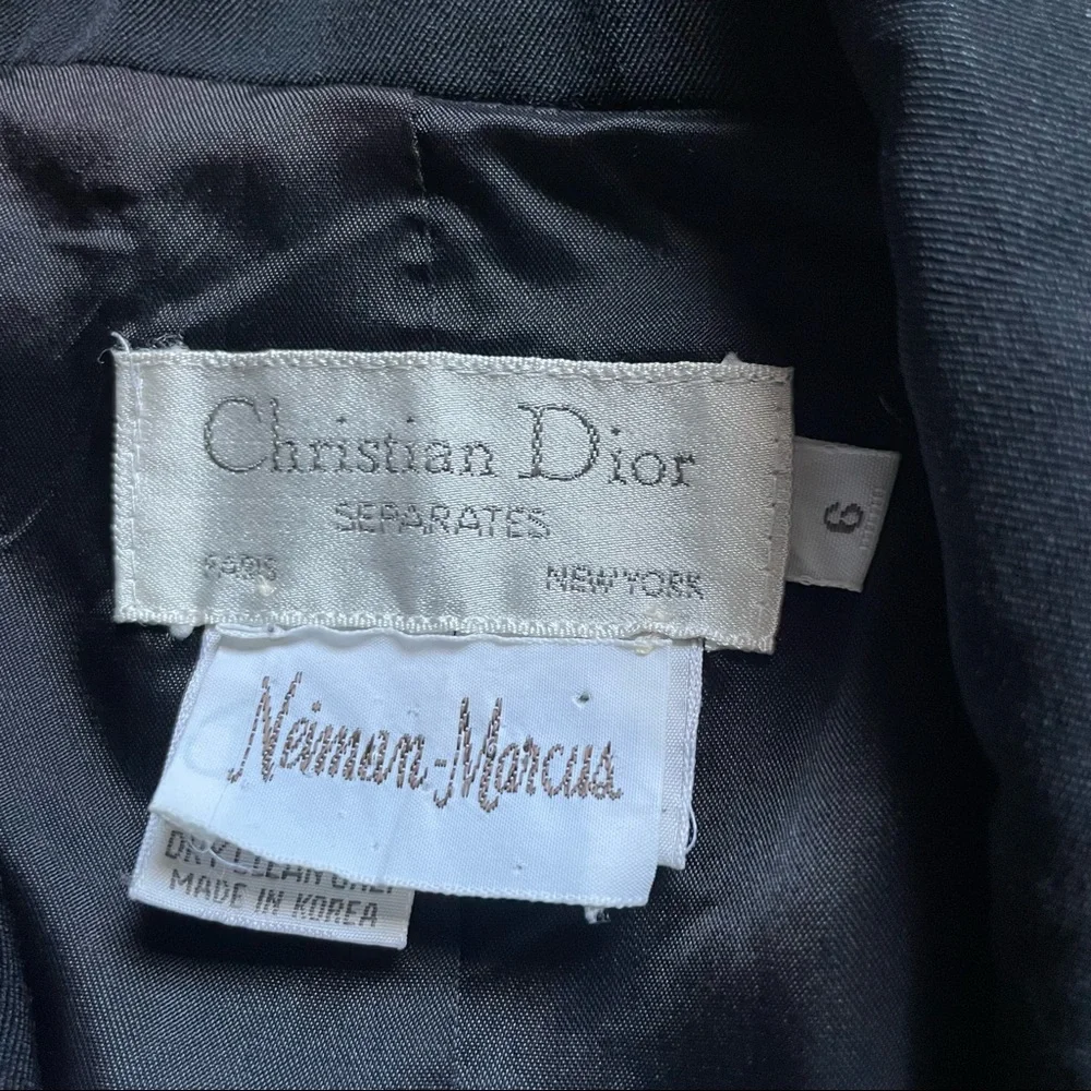 CHRISTIAN DIOR Black Blazer - 100% Wool